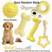 3pcs/6pcs Soft & Durable Teething Toys For Teddy Dog Puppies, TPR Material Durable Rope Knot Dog Toys, Suitable For Small & Medium Dogs, Relieve Boredom & Clean Teeth, Interactive Pet Supplies - Multicolor - View 15