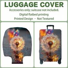 1PC,Flat Print Design,Luggage Cover (Only Luggage Cover, Luggage Not Included),Suitable For 20 To 30 Inch Luggage,Made Of Thickened High-Quality Fabric,Essential Accessory For Your Travel And Checked Luggage. - Multicolor - View 9