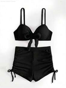 Women Athletic Bikinis - Negro - View 6