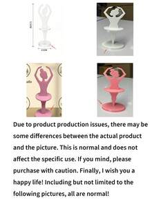 2-Tier Ballet Pose Hair Tie Display Rack, Space-Saving Hair Accessory Storage Organizer, Creative Dancer Design Desktop Storage Box, Can Neatly Categorize Various Hair Accessories, Ideal Decoration For Bedroom, Bathroom And Vanity Daily Use - Multicolor - View 8