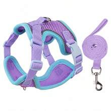 1pc Reflective Adjustable Dog Harness With Breathable Mesh, Thickened Top Handle, Double D-Rings And Quick-Release Buckle, Suitable For Small, Medium And Large Dogs, Pet Vest, Pet Harness And Leash Set, Decorative Pet Clothing - Multicolor - View 21