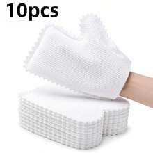 30pcs Reusable Microfiber Dusting Cleaning Gloves, Dry & Wet Use, Lint-Free Soft Cleaning Gloves, Suitable For Makeup Vanity, Makeup Brushes, Cosmetic Storage Boxes, Furniture, Glass, Bathroom And Car Interior, Makeup Vanity Dusting Tool - Multicolor - View 14
