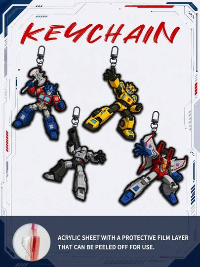 Hasbro Transformers Keychains, Autobots, Decepticons, Optimus Prime, Bumblebee, Grimlock, Anime Fans Merch Goods, Bag Charms, Water Bottle Charms, Party Favors, Birthday Gifts