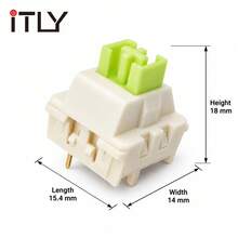 Milk Green Switch 5 Pin Linear Pre-Lubed 50 90 100Pcs 42gf POM Material Creamy Marbly Sound For Mechanical Keyboard DIY Custom Build - View 7