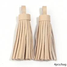 4pcs/Pack Leather Tassel Key Fob, Approx. 9cm Length, Suitable For Clothing, Shoes, Hats, Home Decor PU Tassel Pendant - PU Leather Fringe - View 15