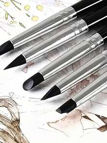 17Pcs Nail Art Brushes,Multiple Styles Nail Painting Brushes,For Nail Line Drawing,Pattern Design,Nail Art Creation - Multicolor - View 5