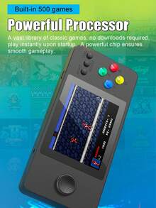 1pc New Handheld Game Console, 3-Inch HD Screen, Built-In 500 Classic Games, Supports TV Connection, 2-Player Multiplayer, Equipped With Classic GBA/FC Arcade Joystick, Perfect Holiday Gift For Boyfriend - View 6