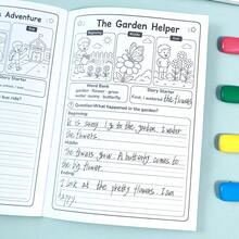 Children's English Look Imagine Write Picture-Based Storytelling Practice Workbook, Narrative Writing Training Exercise Book, Back To School Learning Supplies, Student Holiday Gift - Multicolor - View 4