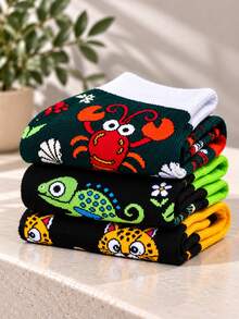 5 Pasang Kaos Kaki Pria Setengah Betis, Motif Kartun Hewan Musim Semi/Musim Gugur, Pola Warna-warni yang Menyenangkan, Kaos Kaki Panjang Kasual, Lembut, Nyaman, Bernapas, dan Tahan Lama, Kaos Kaki yang Dipersonalisasi, Cocok untuk Perjalanan Sehari-hari, Santai di Rumah, Pakaian Jalanan, Olahraga, Perjalanan, Hadiah untuk Pria - MultiWarna - View 4