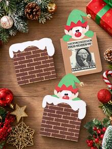 3pcs Christmas Elf Chimney Cash Card Holder, Cash Gift Card, Merry ...