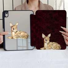 酒紅玫瑰背景小鹿保護平板保護套，附筆筒，相容 iPad 第 10 代 Smart Case/11(A16 2025)/相容 Galaxy S9/S7/S10+/相容 /相容 - 彩色 - 查看 7