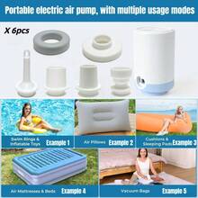 RAF 2‑In‑1 Portable Vacuum Machine, Inflate & Deflate Pump For Pool Floats, Air Mattresses, Swim Rings, Inflatable Pads & Toys, For Vacuum Storage Bags And Clothes Organization, Ideal For Home Use & Outdoor Camping. - Multicolor - View 7