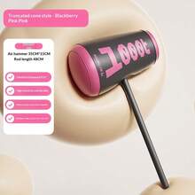 1pc-1000T Giant Inflatable Hammer Toy-Detachable Handle PVC Blow Up Mallet-Funny Interactive Game Prop For Carnival-Soft Bouncy Inflatable Sledgehammer For Party Game-Halloween Decorations-Wedding Prop-Toys & Games-Party Favors - Multicolor - View 8