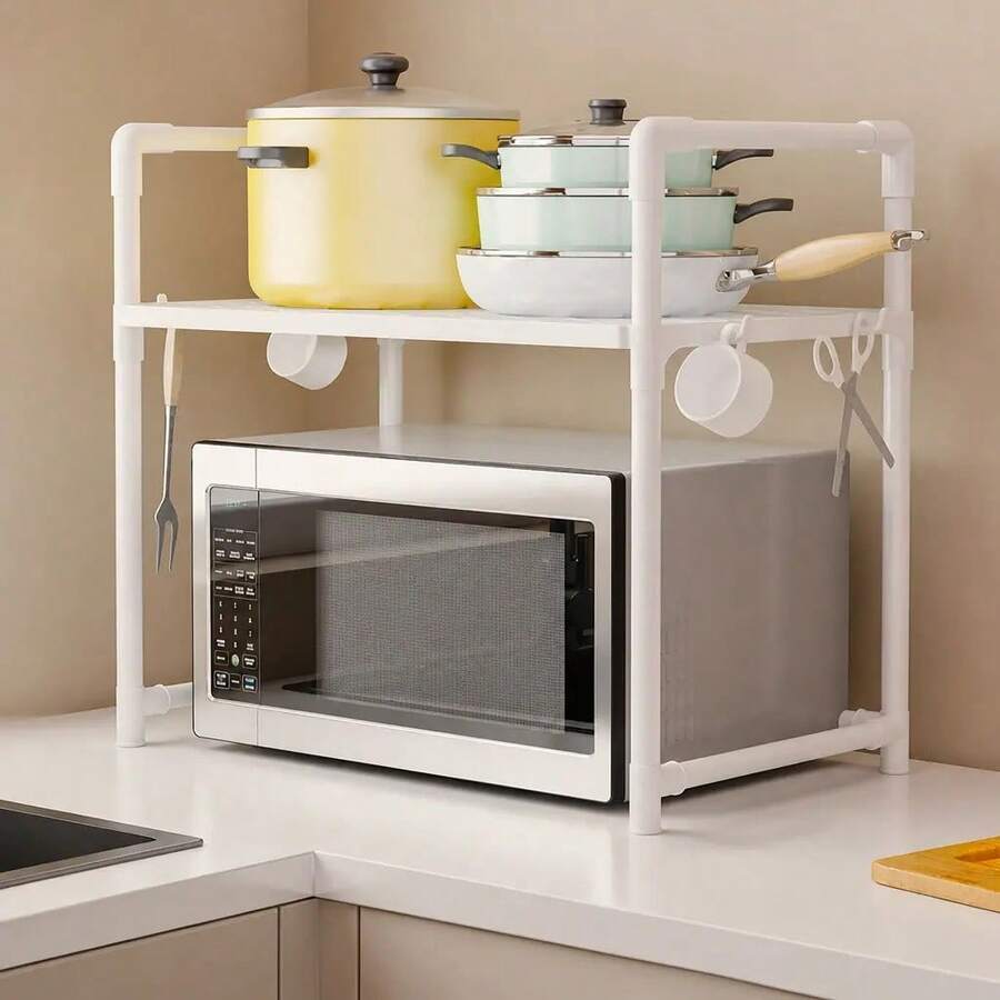 Microwave Oven Stand - White - View 1