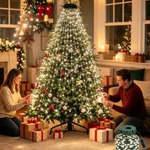 1PC 400/220 LED Christmas Waterfall Tree Lights (USB-Powered) – 8 Lighting Modes; Available In Bright White, Multicolor, Or Warm White; Suitable For Indoor/Outdoor Use (Gardens, Parties, Weddings, Holiday Decor, Event Planning, Christmas, Halloween). - Waterfall Light - View 2