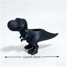 Mini Tyrannosaurus Rex Dinosaur Planter - Vintage 3D Printed Plastic Pot (Plants Not Included) Suitable For Succulents And Herbs, Cute Plant Container/Outdoor Decor, Ideal Gift, Tyrannosaurus Rex Design Window Sill Desktop Ornament - Multicolor - View 6