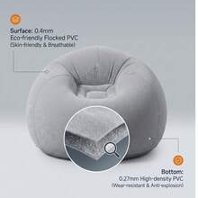 1pc Portable Inflatable Lazy Sofa, Waterproof Outdoor Air Bean Bag Chair, Lightweight Blow Up Lounger For Camping, Beach, Backyard & Indoor Rest - Multicolor - View 8