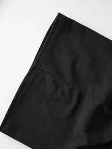 Women's Autumn/Winter Holiday Party Halter V-Neck Elegant Commute Office Back-To-School Sleeveless Jumpsuit, Pleated Pants With Decorative Buttons. - Black - View 8