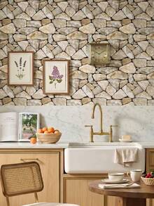 1/10/20Pcs 3D Faux Stone Wall Stickers, Peel And Stick Wall Panels, Self Adhesive Decorative Wall Tiles For Home Interior Decor - Wall Stickers - View 3