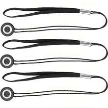 3pcs Lens Cap Holder Strap Bracket Cable Lanyard Rope For DSLR Camera Lens Cap, Universal For /Olympus/, Anti-Loss Lens Cap Rope - Black B - View 7