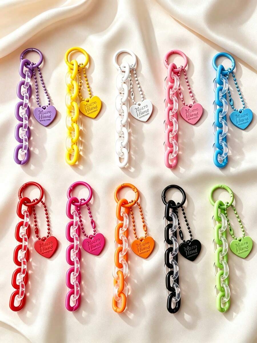 10/20pcs Random Color Style Small Fashion Creative Heart-Shaped Pendant ...