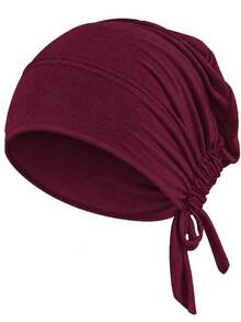 CONFLASS 1/3 buah Jilbab Wanita Lembut dengan Tali Elastis, Penutup Kepala Muslim, Topi Tidur Bernapas untuk Rambut Keriting, Dapat Disesuaikan untuk Penggunaan Sehari-hari & Malam Hari, Tersedia Berbagai Warna - topi bagian bawah bertali - View 8