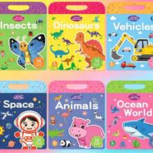 Reusable Sticker Book, Early Education Stickers For Kids, Quiet Sticker Book, Multiple Scenes, Suitable For Christmas And New Year Gifts, Reading Stickers, Quiet Book, Children's Christmas Stickers, Sticker Book - Multicolor - View 3