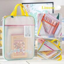 1pc Portable 3-Layer Large Opening Storage Tote Bag | Colorful Portable Tutoring Bag Stationery Organizer EVA Material - Multicolor - View 6