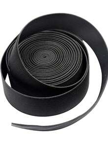 Black Elastic Roll Elastic Sewing Tape, Suitable For Wigs, Belts, Underwear, Shoes, Bed Sheets, Clothing, Handicrafts, DIY Projects - 1PC - View 2