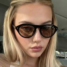 1 Pair Of Plastic Small Frame Cat Eye Black Frame Fashion Glasses - Multicolor - View 1