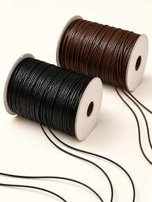 Handmade Wax Cord, Non-Stretch Synthetic Leather Beaded String, Suitable For Beaded Bracelets, Keychains, Pendants DIY Jewelry Making, Tassel Crafts, Sweater Pendant Hanging Rope, Bracelet Making, Jewelry DIY, Suitable For Christmas, Thanksgiving - Multiple Styles - View 5