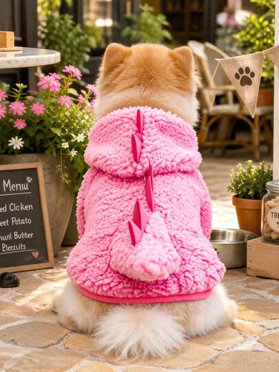 1pc Pet Clothes Dog Cat Clothing Apparel Small Dog Puppy Cute Outfit Dream Dinosaur Costume - Pink