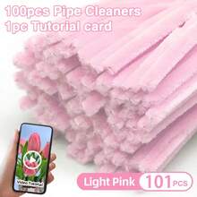 101 Pcs DIY Chenille Stem Set + Video Tutorial– 31 Colors Encrypted Chenille Stems, 30cm Fuzzy Pipe Cleaners – Suitable For Valentine's Day, Party Decoration, Christmas Decor And More– High Quality – Adult Crafts And Commercial Use - Monochrome - View 32