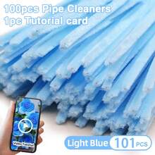 101 Pcs DIY Chenille Stem Set + Video Tutorial– 31 Colors Encrypted Chenille Stems, 30cm Fuzzy Pipe Cleaners – Suitable For Valentine's Day, Party Decoration, Christmas Decor And More– High Quality – Adult Crafts And Commercial Use - Monochrome - View 27