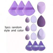 Makeup Tool Set, Mini Powder Puff, Makeup Sponge, Cushion Powder Puff, And Foundation Sponge. Suitable For Liquid, Cream And Powder Products, Also For Concealer. Suitable For All Skin Types. - Multicolor - View 14
