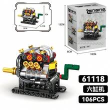 Xây dựng một động cơ thực sự hoạt động! Bộ mô hình động cơ V8 mini này có các piston chuyển động và trục khuỷu quay. Một dự án DIY cơ khí chuyên sâu dành cho thanh thiếu niên yêu thích kỹ thuật. (Giao hàng ngẫu nhiên) - Nhiều màu - Xem 5