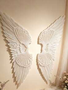 White Hollow Wing Decoration Wedding Home Photography Background Ornament - 1PC - View 7
