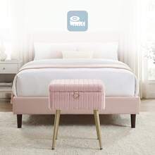 Storage Benches & Ottomans - White - View 9