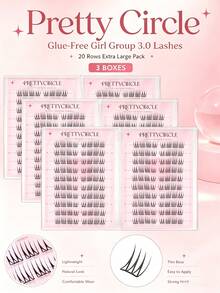 WANPIN 20-Row Reusable Glue-Free Eyelash Book, Segmented Cluster False Lashes For Beginners, Natural Thin Lightweight, Soft Comfortable Non-Irritating, Easy To Apply, Suitable For Daily Eye Makeup - C - View 11
