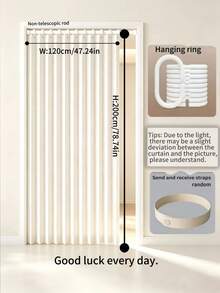 Household Foldable Door Curtain, No-Drill Installation, Privacy Dust-Proof Partition Curtain, Suitable For Bedroom, Kitchen And Bathroom. Thickened Blackout Wind-Proof, Simple Fabric Design, Suitable For All Seasons. - ML - View 10