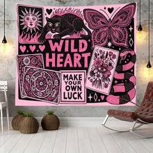 2D Flat Print 1pc Tapestry Wild Heart Mysterious Design Wall Hanging Decor Suitable For Bedroom Living Room Aesthetic High-Definition Printing Polyester Material - For Living Room Wall Decoration, 2D Flat - Multicolor - View 3