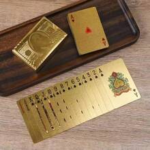 Tear-Resistant High-Quality Poker Card Set, Luxury Gold Foil Heart Design, Portable Storage Box, Halloween Thanksgiving Christmas Party Game Gift Recommendation - Multicolor - View 2