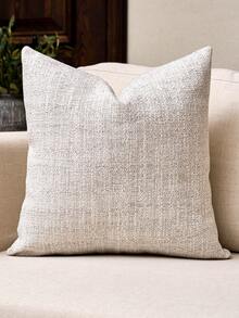1pc Luxury Decorative Linen Square Throw Pillow Case For Sofa, Living Room, Bedroom, Farmhouse, Can Also Be Used As A Gift, Suitable For All Seasons, No Filling Included - Light Blue - View 16