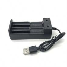 Dual Slot USB Charger, Can Simultaneously Charge 3.7V Rechargeable Lithium Batteries (18650 Model), Suitable For 18500/18490/16340/14500 Model Batteries. - Onesize - View 7