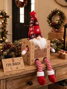 1 Set Christmas Elf Arrival Box With Place Card (Elf Not Included), Christmas Elf Paper Box, Christmas Gift, Christmas Little Angel First Day Surprise Box, Christmas Elf Scene Party Supplies, Christmas Decorations, Elf Props, Christmas Home Decor - Multicolor - View 9
