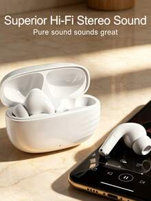 TWS Wireless Earbuds, In-Ear Bluetooth Earphones With Microphone, Smart Touch Control, Sweat-Proof Design, Suitable For Running, Sports, Music, Daily Use, Compatible With All Smartphones - Multicolor - View 12