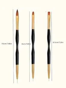 17Pcs Nail Art Brushes,Multiple Styles Nail Painting Brushes,For Nail Line Drawing,Pattern Design,Nail Art Creation - Multicolor - View 7