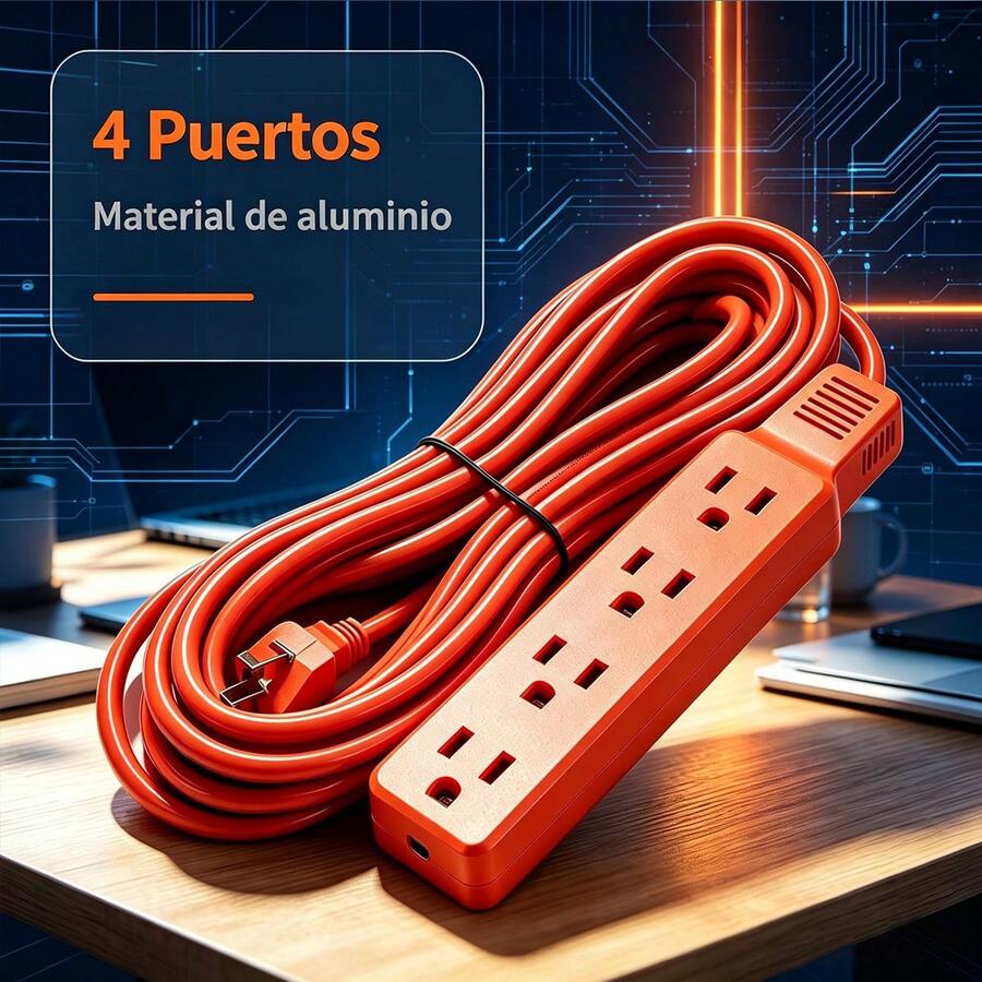 4-Port Power Strip With A Practical And Functional Design, Ideal For Daily Use488 - Multicolor - View 1