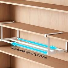 1pc Multi-Functional Shoe Storage Rack, Expandable Hanging Storage Shelf, Under-Shelf Shoe Rack, Cabinet Layered Storage, Space-Saving Closet Organizer For Bedroom, Bathroom And Living Room - Multicolor - View 6