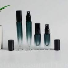 1pc Dark Green Gradient High-End Square Glass Perfume Bottle, Refillable Empty Perfume Spray Bottle With Black Cap, Portable Travel Cosmetic Dispenser For Perfume Sample Storage. 5-10ml Premium Glass Perfume Sample Bottle, Square Perfume Dispenser Bottle. Suitable For Outdoor Activities, Shopping, Gatherings, Travel, Camping, Running, Cycling, Hiking, Etc. Bottom Fillable Leak-Proof Non-Spraying Reusable - Multicolor - View 16